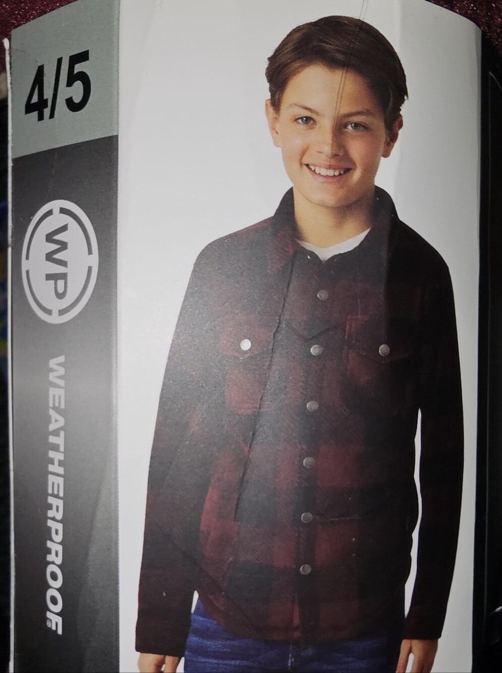 Weatherproof Boys Sherpa Lined Fleece Long Sleeve Button Up Shirt Jacket 4-5 New
